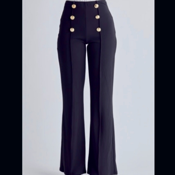 Black flare leg pants large - Picture 1 of 2